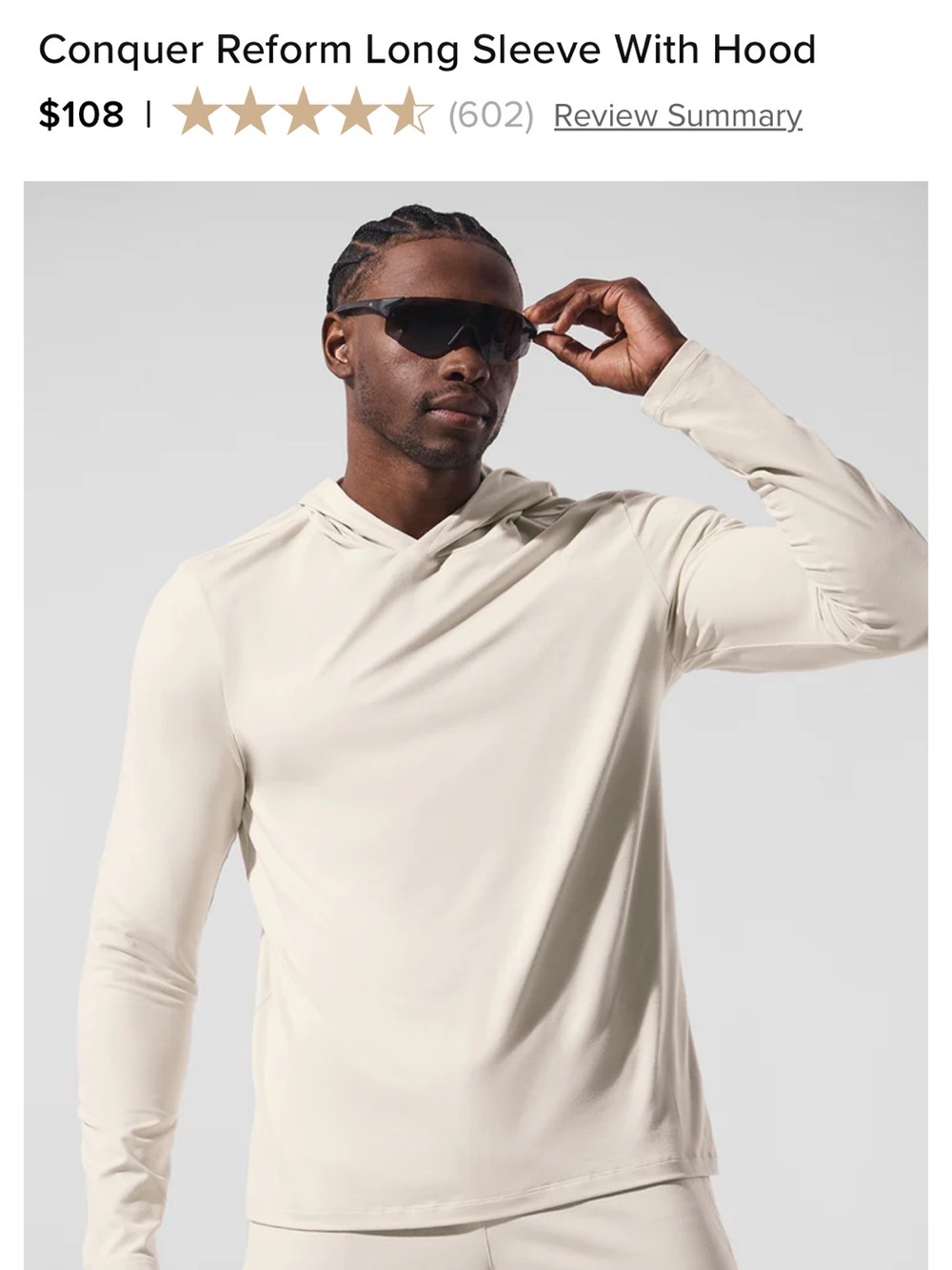 ALO Yoga Light Cream Hoodie Pullover NWT